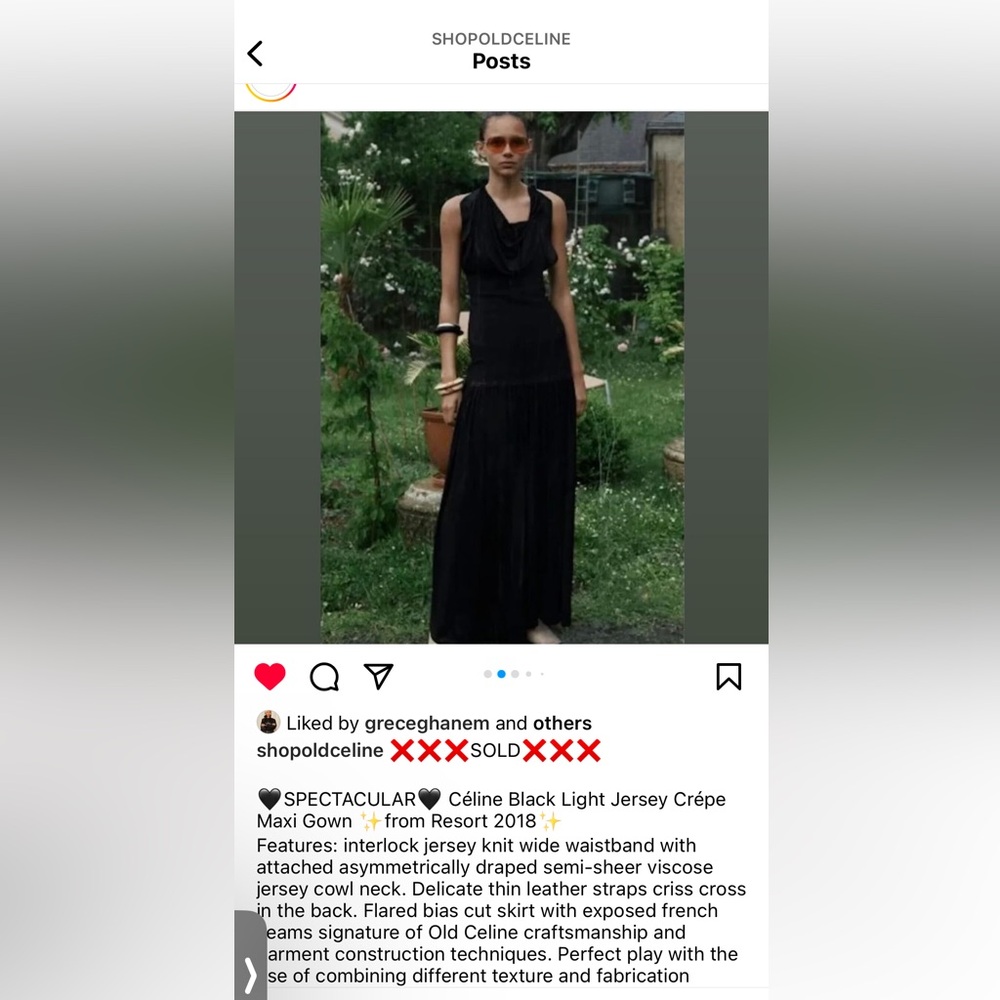 Celine Black Maxi Dress - Picture 6 of 14